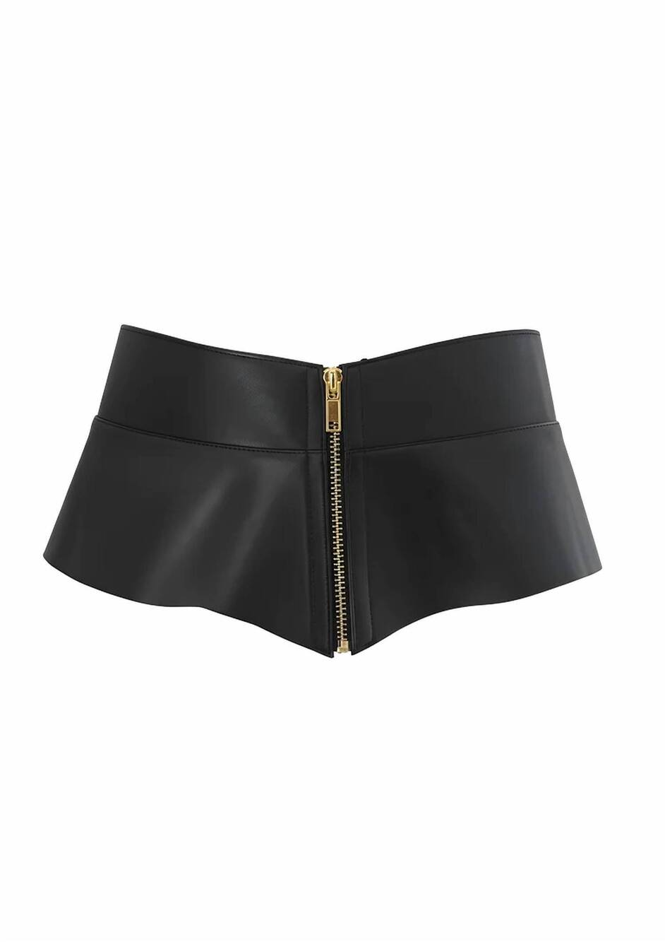NEW CIRCULAR PATH women's lace up corset belt in black/gold